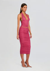 Pia Mesh Midi Skirt