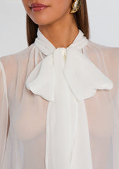 Hasli Silk Chiffon Top