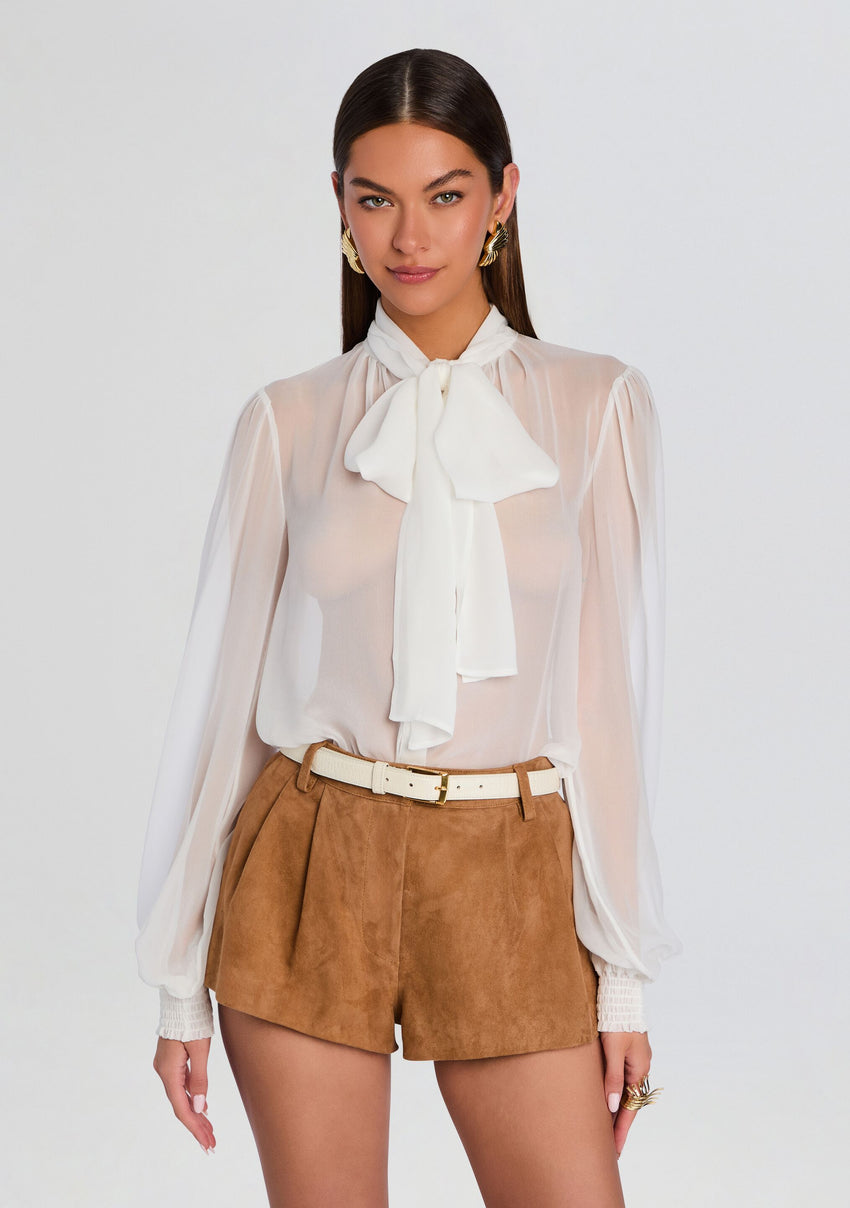 Hasli Silk Chiffon Top
