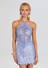 Eaves Sequin Lace Top
