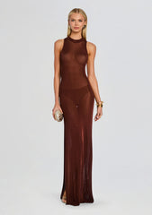 Henne Metallic Knit Maxi Dress