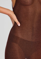 Henne Metallic Knit Maxi Dress