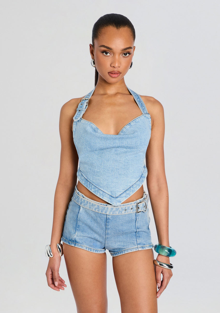 Amelisse Denim Top