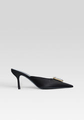 Francesca Satin Kitten Mule