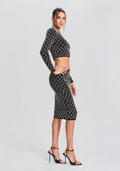 Brooks Embellished Chiffon Top