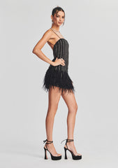 Rubina Sequin Feather Dress