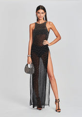 Carmella Embellished Chiffon Dress