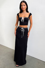 Flora Crop Top - Black