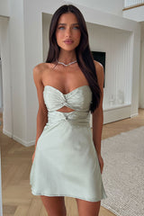 Hope Strapless Mini Dress - Green