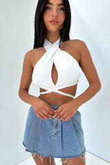 Jena Crop  - White