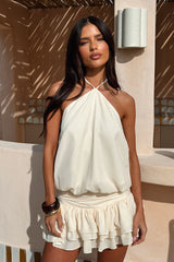 Latina Open Back Mini Dress - Ivory