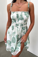 Lilah Dress - Green Floral