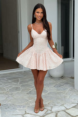 Mercedes Sequin Mini Dress - Champagne