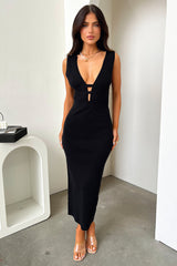 Sabina Midi Dress - Black