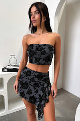 Savian Top - Black Floral