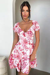 Solem Mini Dress - Pink/Red Floral