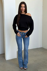 Tovah Off Shoulder Long Sleeve Knit - Black
