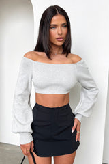 Tuesday Cropped Knit - Grey