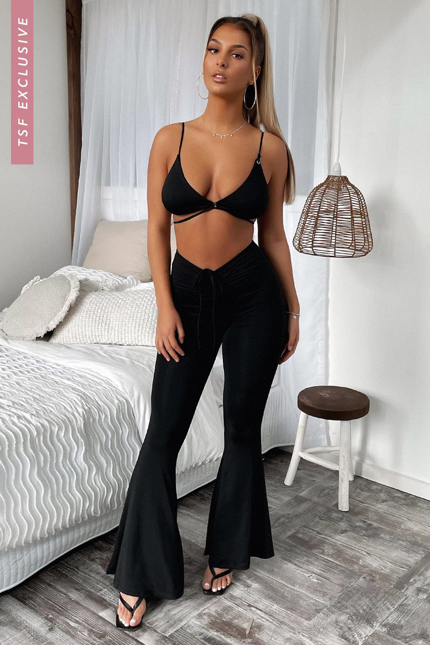 Zoya Flare Pants - Black
